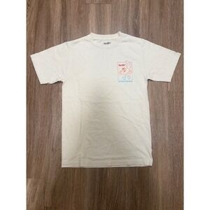 Re:SET Less Noise More Music Festival Graphic T-Shirt Mens Small Cream‎ Cotton